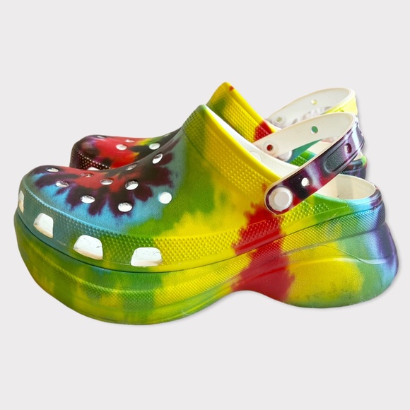 CROCS Shoes - Crocs Classic Bae Tie Dye Graphic Clog Sz 9